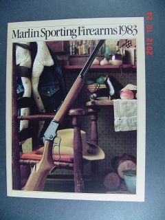 1983 Marlin Sporting Firearms Arms Catalog Gun