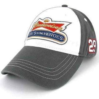 HAT KEVIN HARVICK #29 BUDWEISER HERES TO THE HEROES HAT NEW BY CHASE