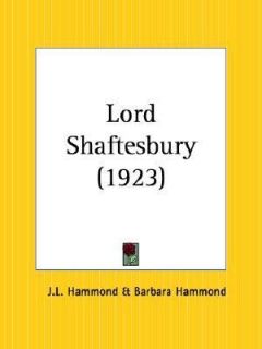 Lord Shaftesbury by J. L. Hammond 2003, Paperback, Reprint