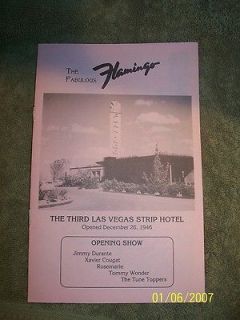 Flamingo Hotel Bugsy Siegel Dean Martin Information Pamphlet Las Vegas