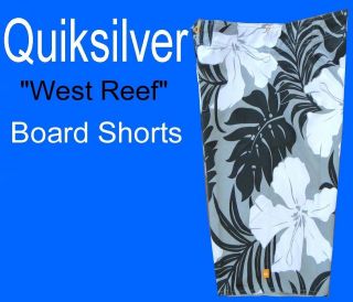 NEW $49 Mens QUIKSILVER West Reef SWIM Suit BOARD Shorts TRUNKS 34
