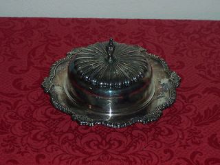 WALLACE AVALON SILVER PLATE 1800 BUTTER DISH