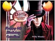 Willy Wonka #2 Edible CAKE Icing Image topper frosting birthday party 