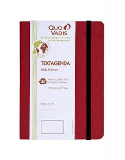 Quo Vadis Textagenda Academic Year Planner 2012 2013 Basic Red 2909