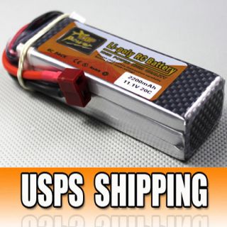 USA Ship 11.1v 2200mAH 20C Lipo Battery for Rc Helicopter, Rc Airplane 