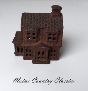   CAST IRON PENNY STILL BANK Colonial House Building A.C. WILLIAMS
