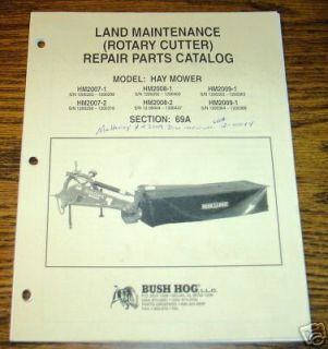 Bush Hog Hay Rotary Mower Parts Catalog manual book