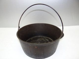   Used Old Metal Cast Iron Kitchen Camping Cooking Pot Cauldron Cookware