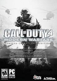 Call of Duty 4 Modern Warfare Limited Collectors Edition PC, 2007 