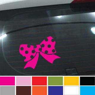   T42 Ribbon Car Truck Window Decals_Pink bow girl tie Stickers_12 COLOR