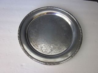 Vintage Round Silver Tray International Silver Co. Camille Pattern 11