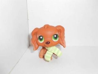 Littlest Pet Shop Brown Cocker Spaniel Dog with Green Eyes #252 New
