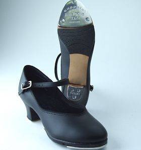 Capezio 560 character tap dance shoes 5.5 M black new