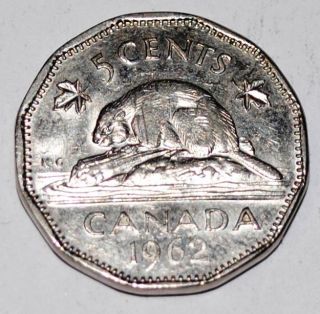 Canada 1962 5 Cents Elizabeth II Canadian Nickel Five Cent