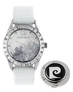 Pierre Cardin PCX0511L05 Ladies Black Strap Designer Watch & Hand Bag 