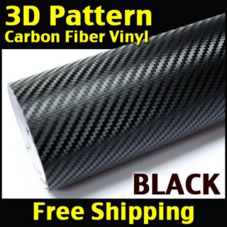 16 x 60 Carbon Fiber Vinyl Sheet 40cm x 150cm BLACK