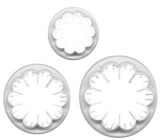 Carnation Flower Fondant & Gum Paste Plastic Cutters Set of 3
