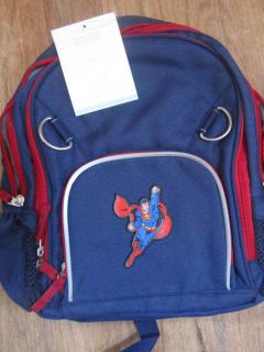Pottery Barn Kids Fairfax Navy Superman Small Backpack New Free 