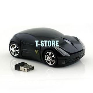 Black car mini nano USB 2.4G 1600dpi Optical Wireless Mice Mouse for 