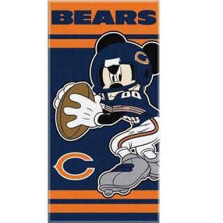 Chicago Bears Disney Quarter Back Mickey Beach Towel   30 X 60
