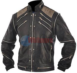Michael Jackson Beat It Vintage Replica Black Faux Leather Jacket 
