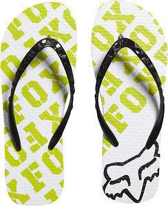 Fox Racing Girls Speed Flip Flop Kiwi/Lime Green and White Size 7