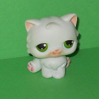   Pet Shop #15 WHITE LONG HAIR PERSIAN CAT. Green eyes. FREE SHIP
