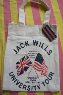 BNIB NEW JACK WILLS Foxglove Tote Shopper Bag   Vintage White