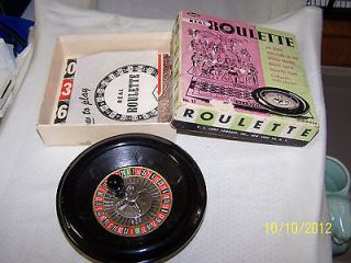 VINTAGE ROULETTE WHEEL GAME WITH INSTRUCTIONS IN ORIGINAL BOX
