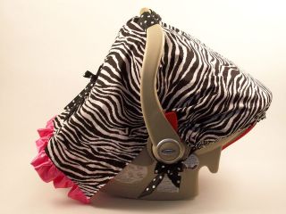 Infant baby car seat canopy cover / tent cover / seat cover Zebra 