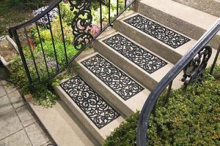   OF 16 BUTTERFLY PATTERNED NON SLIP SKID RUBBER STAIR TREADS MAT DECK