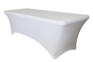 RECTANGULAR SPANDEX 6FT TABLE COVER wholesale lot   White