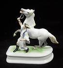 HEREND Porcelain Figurine *hORSE tRAINER * hUNGARY* sIGNED AND 