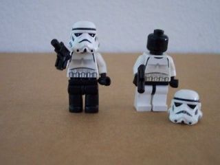 Black Lego Star Wars Mini Figure Clone Troopers with Guns Very Nice