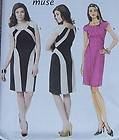 cap sleeve COLOR BLOCK modern DRESS pattern 6 8 10 12 fitted NEW 