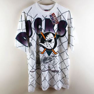 Vintage 90s Anaheim Mighty Ducks T Shirt NHL Snapback supreme XL NEW