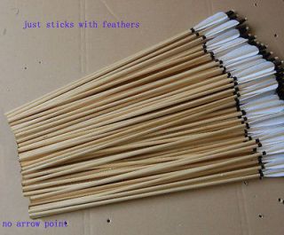 DIY white feather arrows for 45 60 lbs bows wood handmade arrows no 