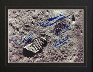 Apollo Astronauts 12 14 16 17 Autographs Signed Print