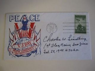 Charles W. Lindberg SIGNED AUTOGRAPHED First Day Cover Iwo Jima A