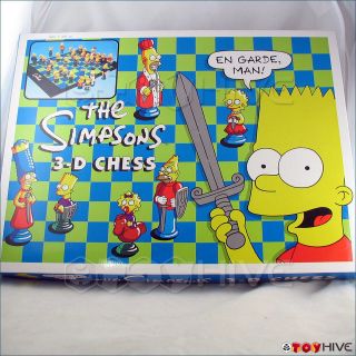 Simpsons 3D Chess Set complete open packaged
