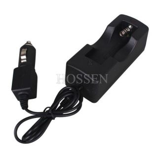 Portable Car Charger for 18650 Rechargeable Battery Charger Base + Car 