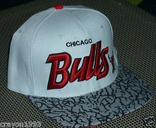 CHICAGO BULLS New Era Custom Snapback Hat White/Cement Gray 4 Air 