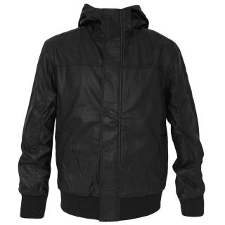 Gio Goi Mens Leather Look Jacket JETSTAR2 Black   All sizes
