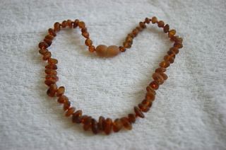 Raw Baltic Amber Childrens Necklace to help Teething