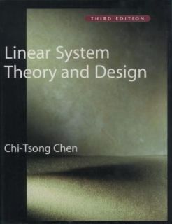   Theory and Design by Chi Tsong Chen 1998, Hardcover, Revised