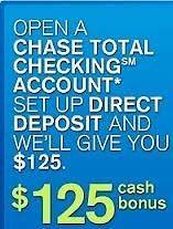   125 Bonus For opening a Total Checking & Direct Deposit exp 1/31/13