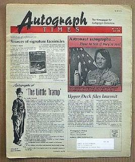 Apr 1995 Autograph Times Mag ASTRONAUTS Charlie Chaplin