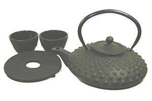 Black Shogun Cast Iron Tea Set Teapot Kettle 24oz Tetsubin 15465