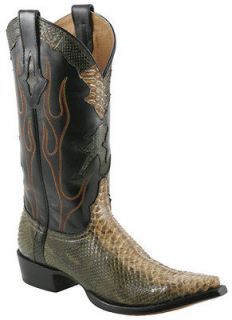 Lucchese Mens Genuine Python Cowboy Western Boots Jungle M3209 All 