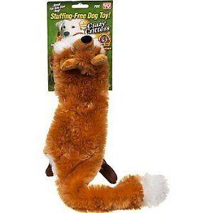   Critters Fox Stuffing Free 22 Dog Puppy Chew Toy Plush 2 Squeakers